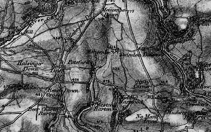 Old map of Beara Down in 1898