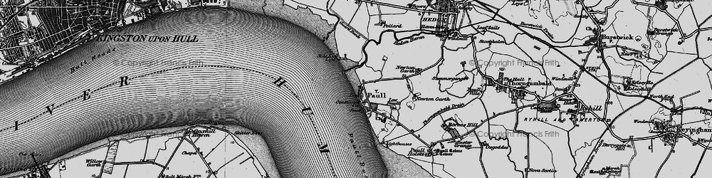 Old map of Paull in 1895