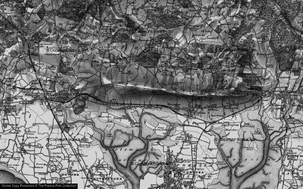 Old Map of Paulsgrove, 1895 in 1895