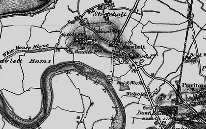 Old map of Pawlett in 1898