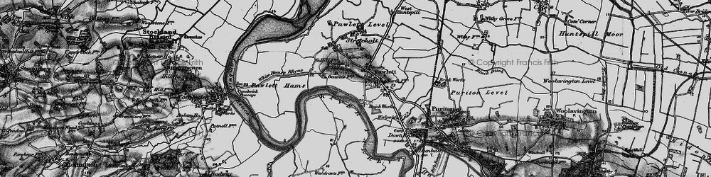 Old map of Pawlett in 1898