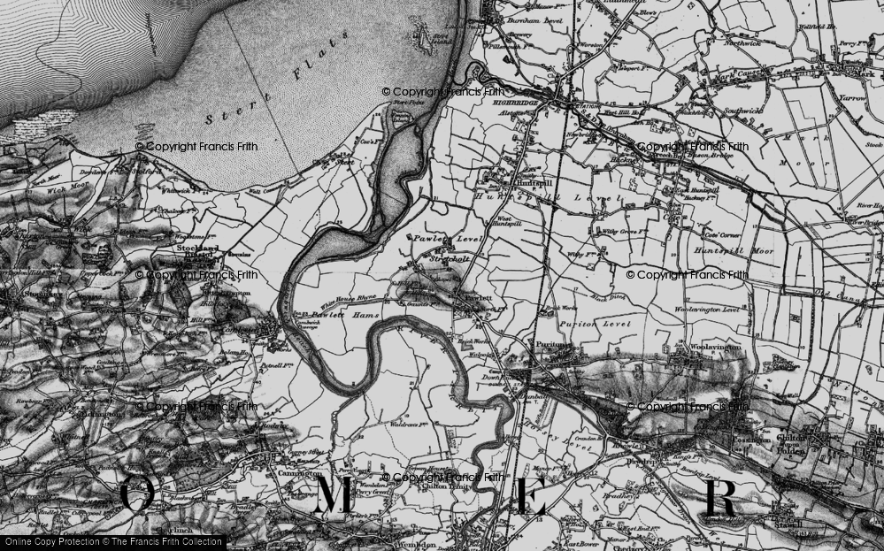Old Map of Pawlett Hill, 1898 in 1898