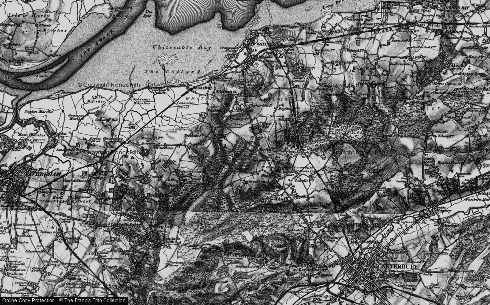 Old Map of Pean Hill, 1895 in 1895