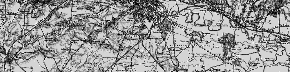 Old map of Pear Tree in 1895
