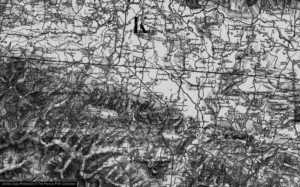 Old Map of Pearson's Green, 1895 in 1895