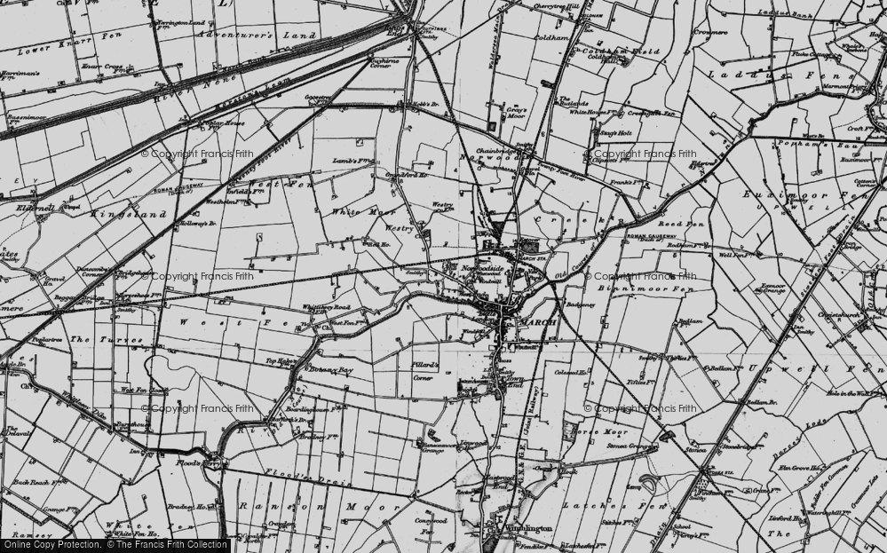 Old Map of Peas Hill, 1898 in 1898