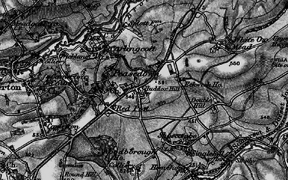 Old map of Peasedown St John in 1898