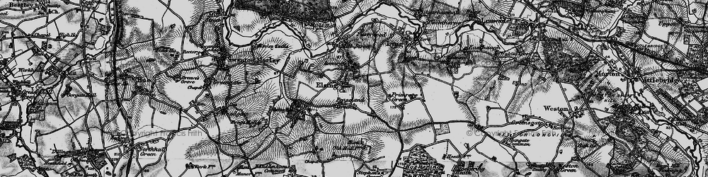Old map of Peaseland Green in 1898