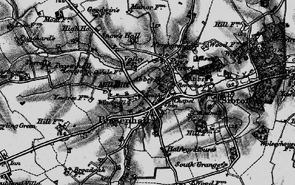 Old map of Peasenhall in 1898