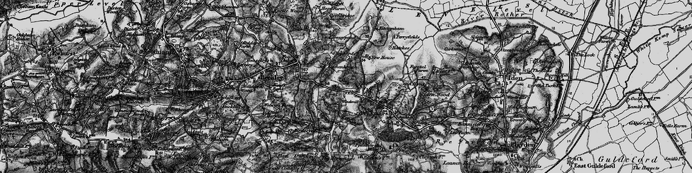 Old map of Peasmarsh in 1895