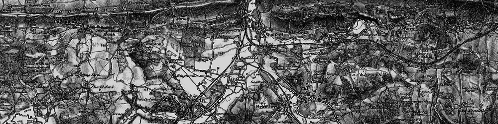 Old map of Peasmarsh in 1896