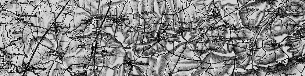 Old map of Peatling Parva in 1898