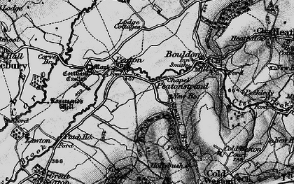 Old map of Peaton in 1899