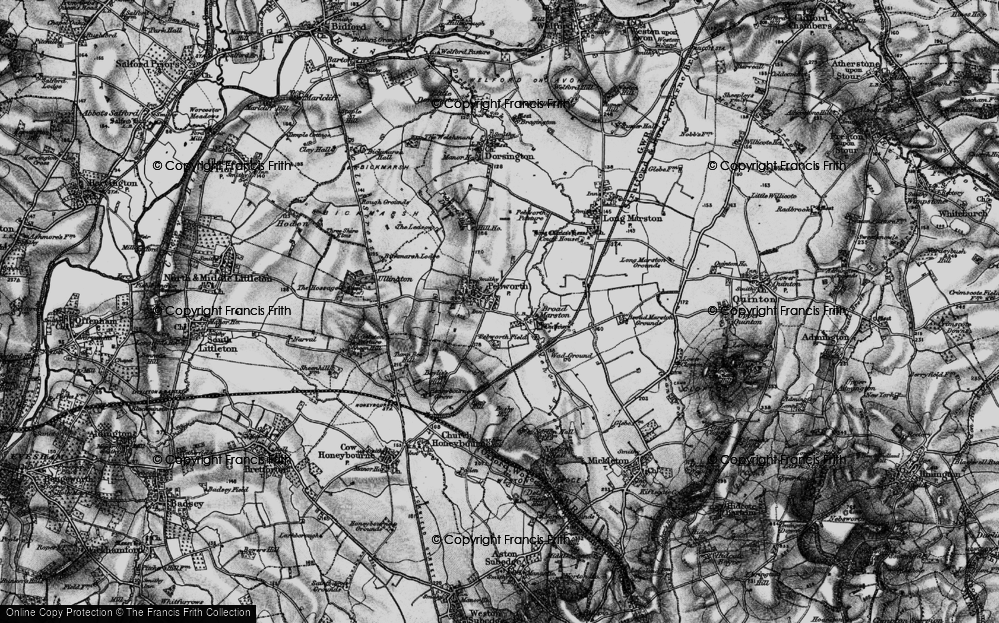 Old Map of Pebworth, 1898 in 1898
