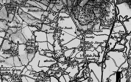 Old map of Peckham Bush in 1895