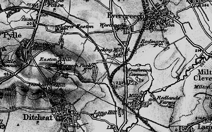 Old map of Pecking Mill in 1898