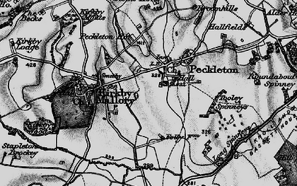 Old map of Peckleton in 1899