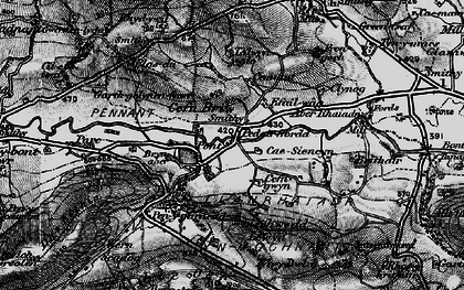 Old map of Pedair-ffordd in 1897