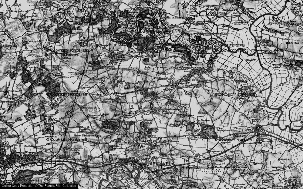 Old Map of Pedham, 1898 in 1898