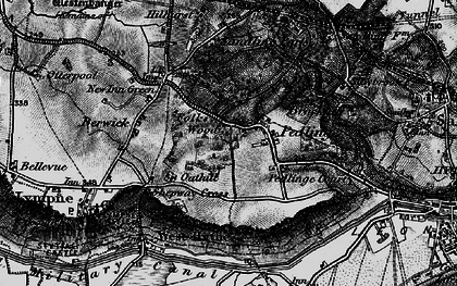 Old map of Pedlinge in 1895