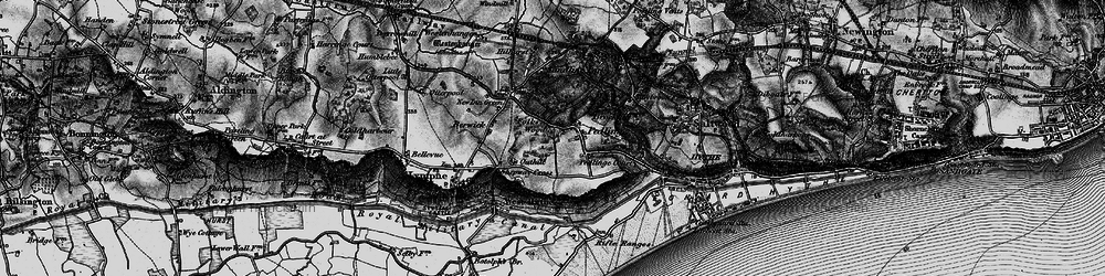 Old map of Pedlinge in 1895