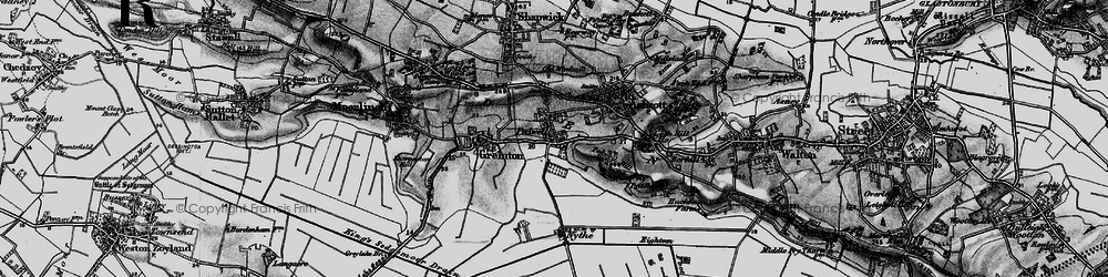 Old map of Pedwell in 1898