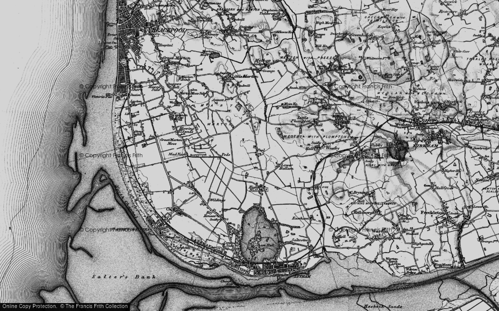Old Map of Peel, 1896 in 1896
