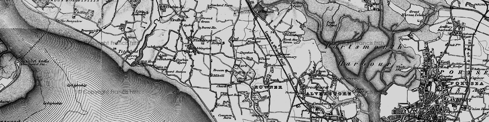 Old map of Peel Common in 1895