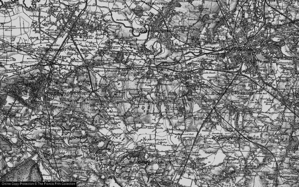 Old Map of Peel Hall, 1896 in 1896