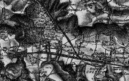 Old map of Peene in 1895