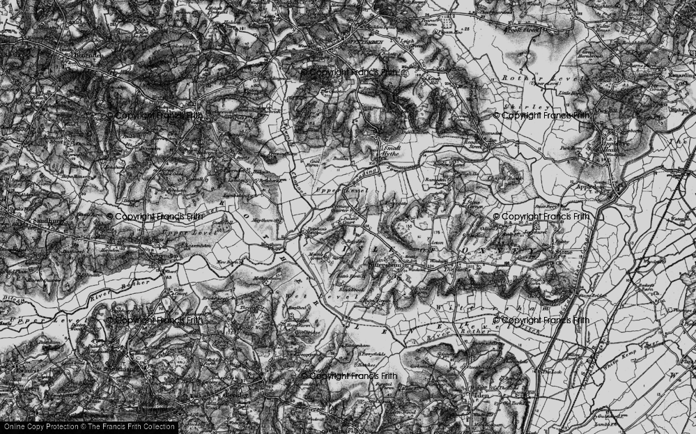 Old Map of Peening Quarter, 1895 in 1895