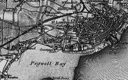 Old map of Pegwell in 1895