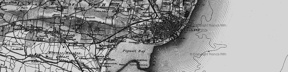 Old map of Pegwell in 1895