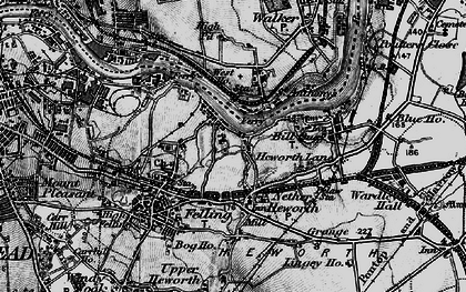 Old map of Pelaw in 1898