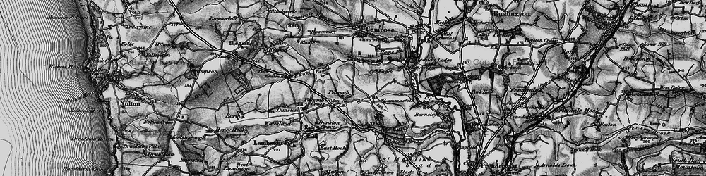 Old map of Pelcomb in 1898