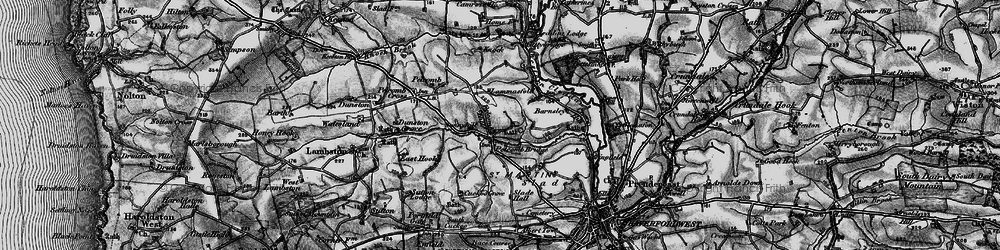 Old map of Pelcomb Bridge in 1898