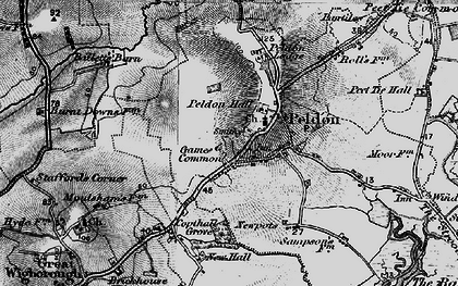 Old map of Peldon in 1896