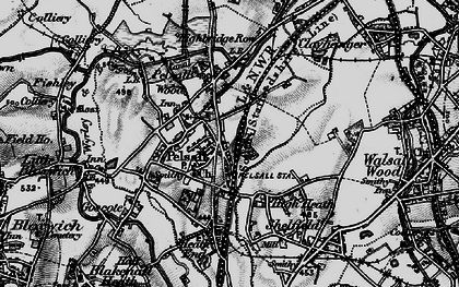 Old map of Pelsall in 1899