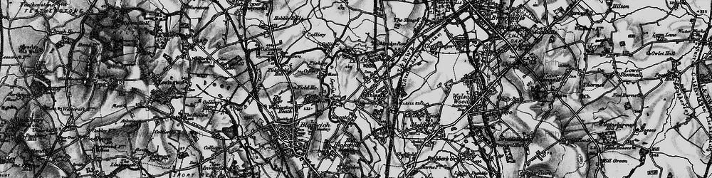 Old map of Pelsall Wood in 1899