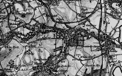 Old map of Pelton Fell in 1898