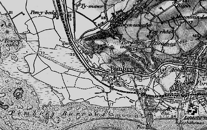Old map of Pembrey in 1896