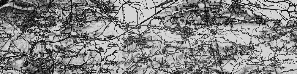 Old map of Pembridge in 1899