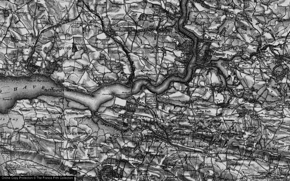 Old Map of Pembroke Ferry, 1898 in 1898