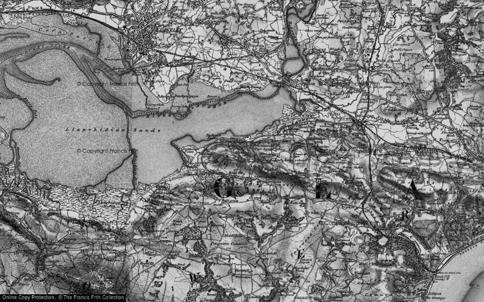 Old Map of Pen-clawdd, 1897 in 1897