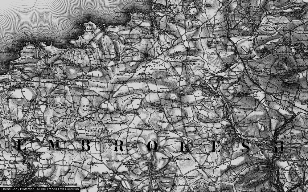 Old Map of Historic Map covering Blaen-Llyn in 1898