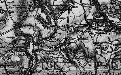 Old map of Pantygrwndy in 1898