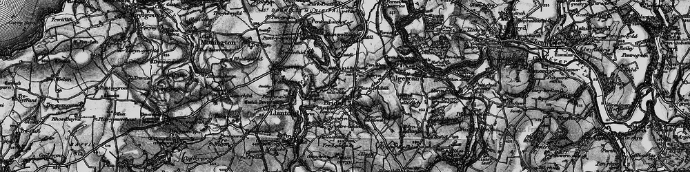 Old map of Blaen-mergi in 1898