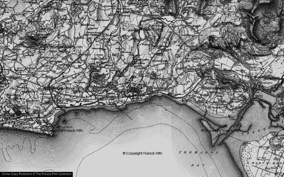 Old Map of Pen-y-bryn, 1899 in 1899