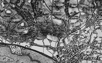 Old map of Stradey Castle in 1896