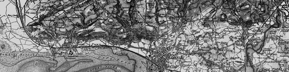 Old map of Stradey Castle in 1896